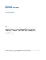 Student-athletes perceived success explained with the controllability, stability, universality, and globality scale